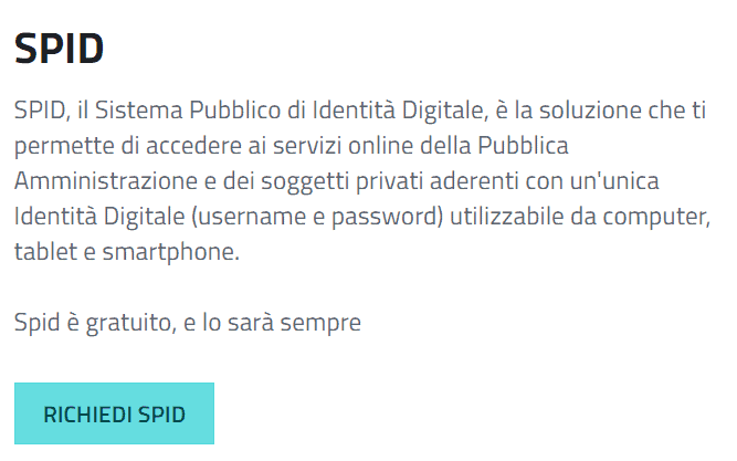 SPID bonus mobilità