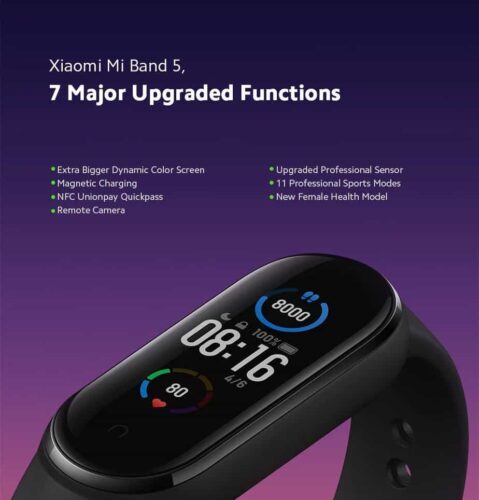 Xiaomi Mi Band 5: ufficialmente presentato con NFC, ricarica magnetica e altre novità