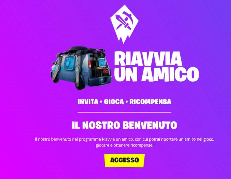 Fortnite vuole far ritornare gli amici a giocare - ecco i 4 premi in cambio